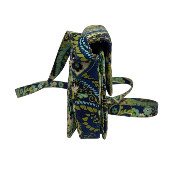 Vera Bradley Crossbody/Shoulder Bag Rythm & Blue/Green Paisley Bag EUC - Picture 3 of 7